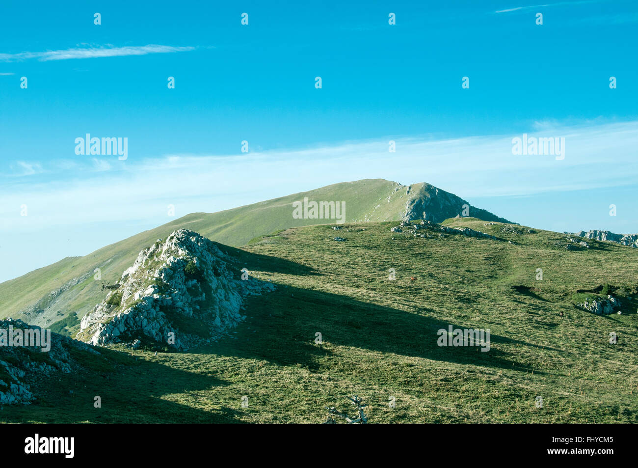 Paysage sur le haut de la montagne. La vue est en Calabre, Italie. Banque D'Images