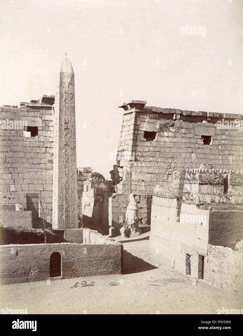 L'obélisque d'Hatshepsout, Karnak, Egypte Banque D'Images