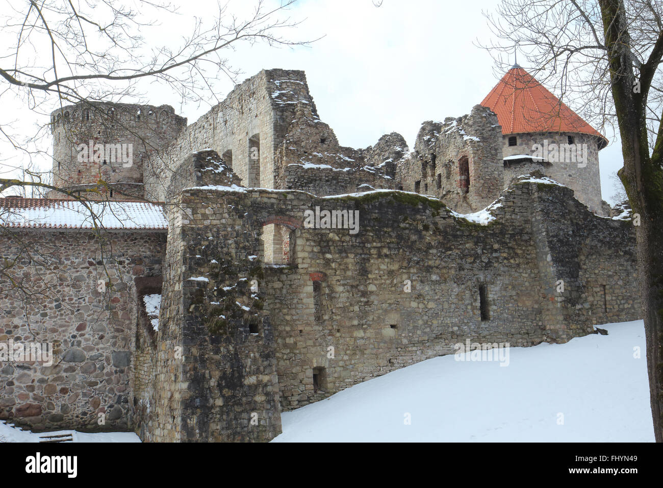 Château de Cesis (allemand : Wenden Livonienne) est un château situé dans la région de Riga, Lettonie. Banque D'Images