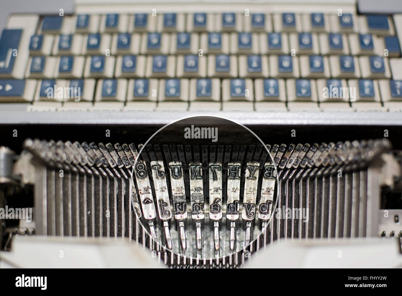 Vieille machine à écrire, blurred Banque D'Images