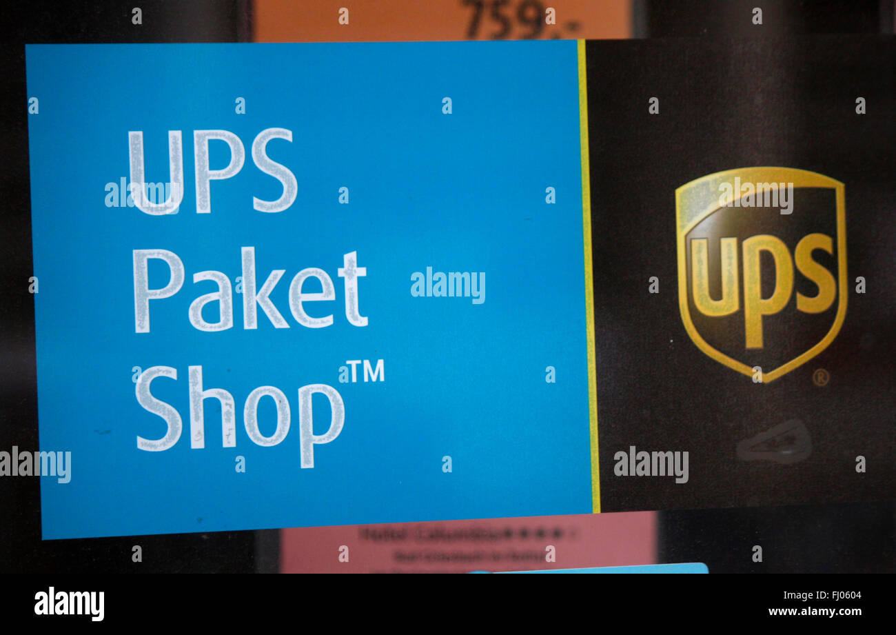 Markenname : 'UPS United Parcel Service', Berlin. Banque D'Images