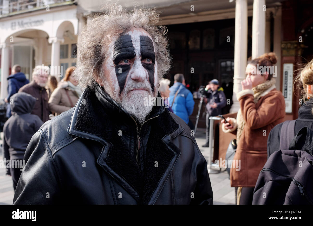 Brighton UK 27 février 2016 - Anti Blaireau Cull les manifestants se sont réunis au centre-ville de Brighton avant de partir sur une marche à la plage aujourd'hui Crédit : Simon Dack/Alamy Live News Banque D'Images