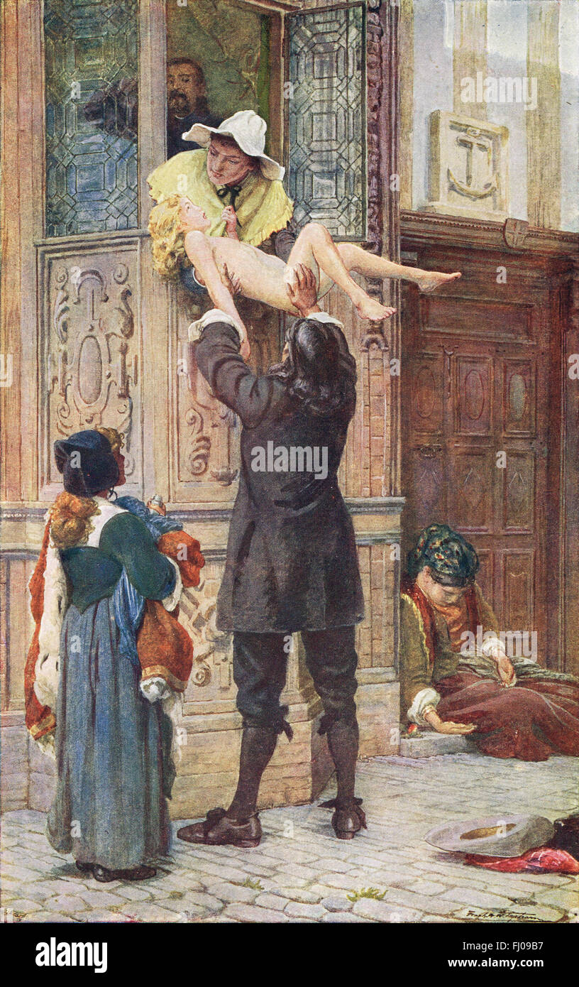Sauvé de la peste Londres 1665 par F W W Topham Banque D'Images