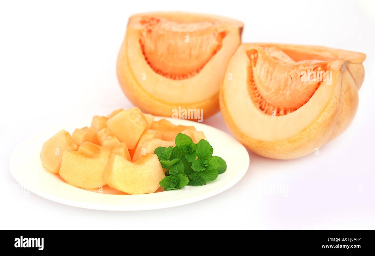 Tranches de melon du sous-continent indien Banque D'Images
