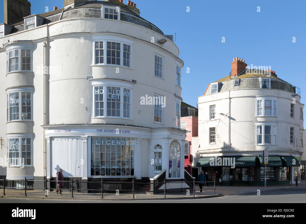 La Chambre statue - un bâtiment de forme inhabituelle à l'extrémité sud de l'Esplanade Weymouth Banque D'Images