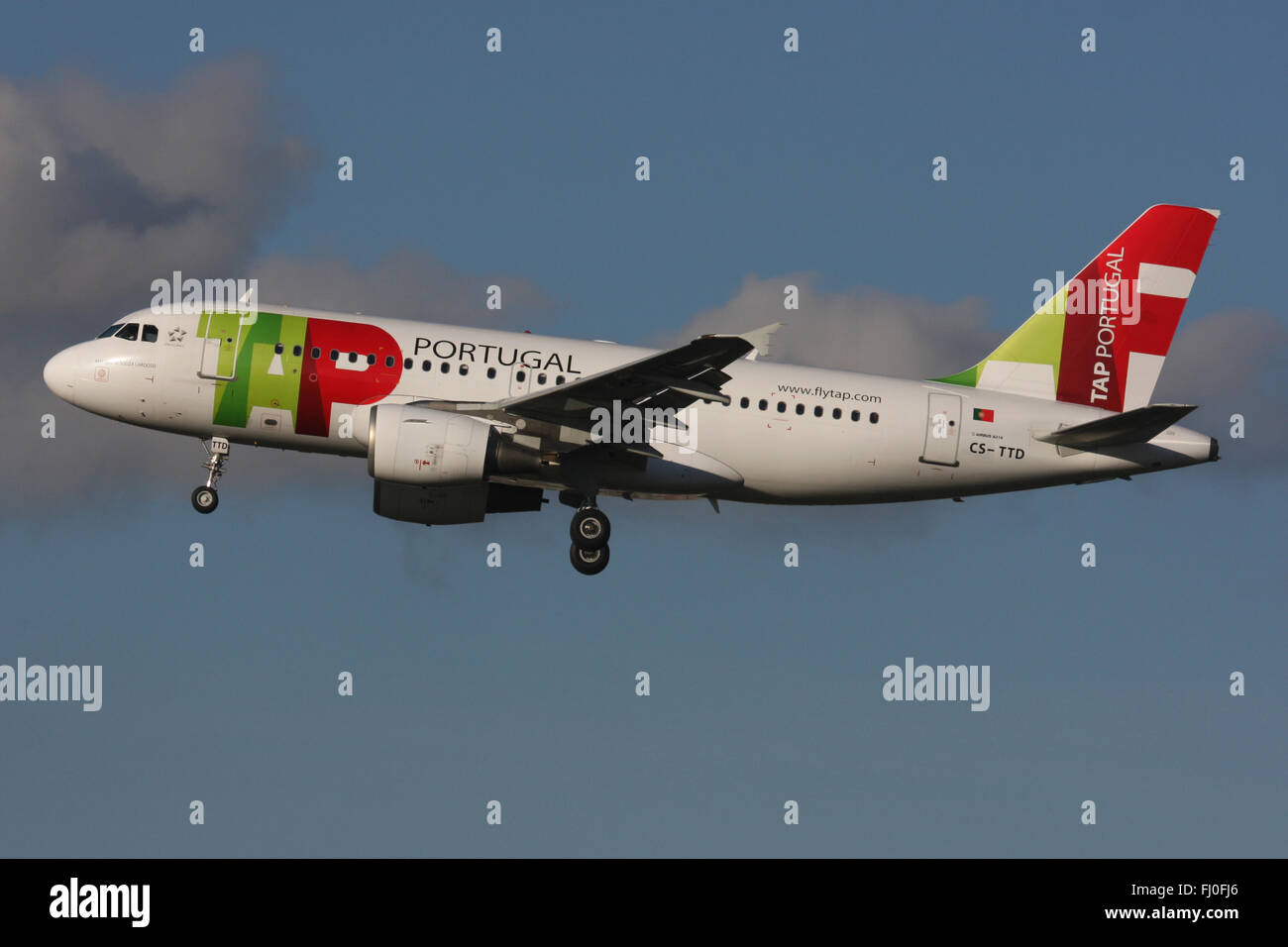 Air Portugal airbus A319 APPUYEZ SUR Banque D'Images