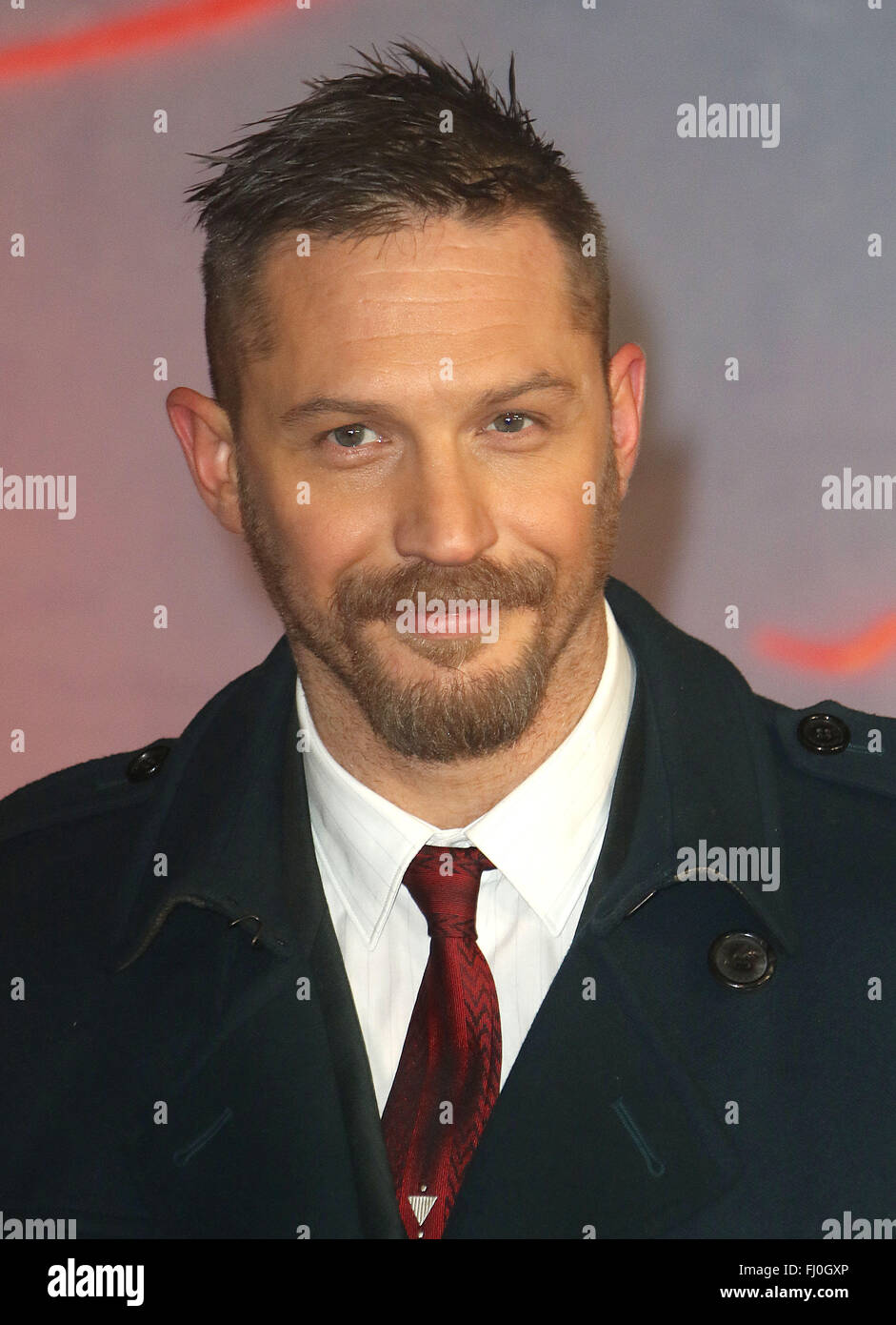 12 janvier 2016 - Tom Hardy qui fréquentent le revenant' UK Premiere à l'Empire Cinema, Leicester Square, Londres, Royaume-Uni. Banque D'Images