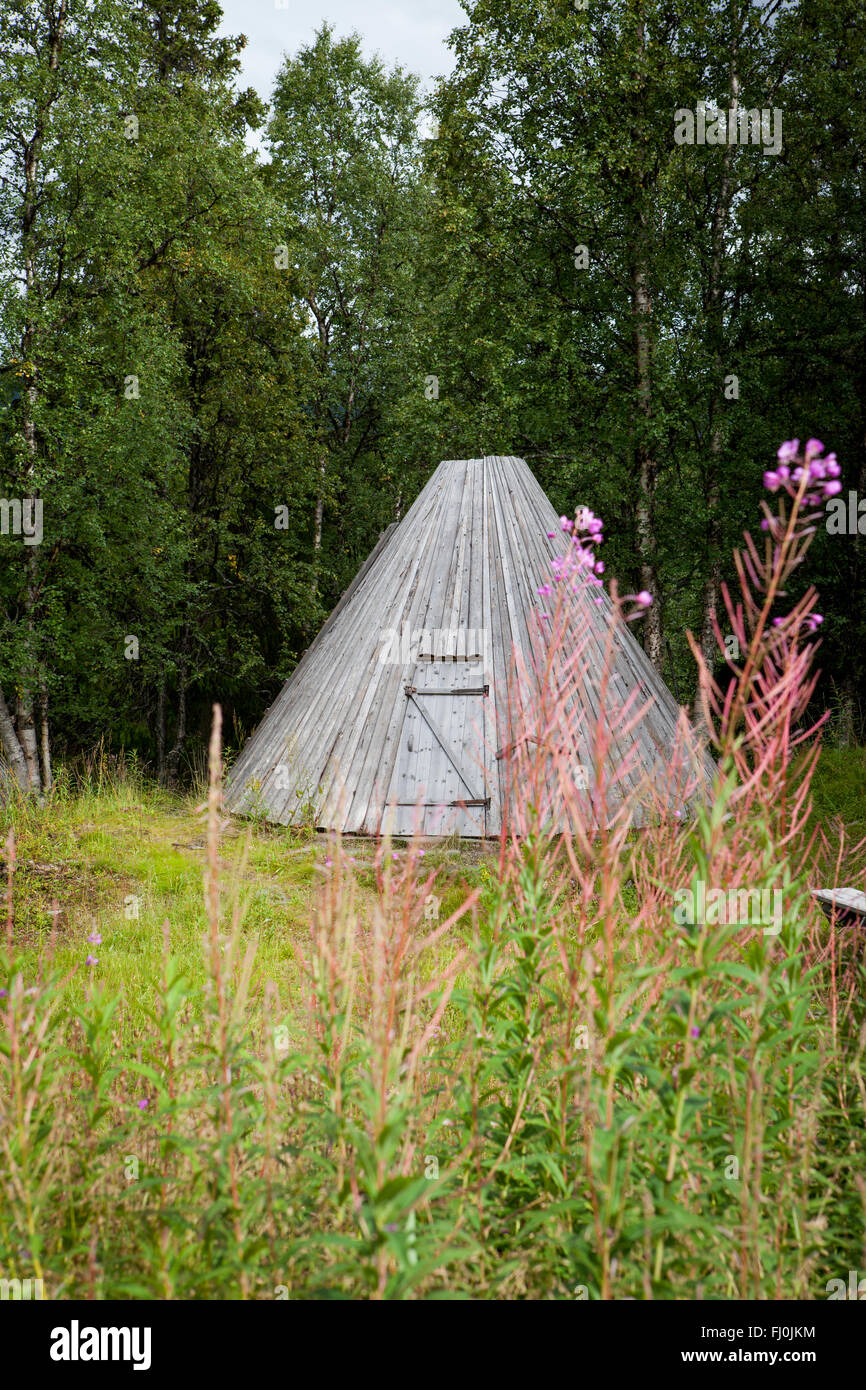 Photo de Sami bâtiments dans le Sapmi (Laponie suédoise Banque D'Images