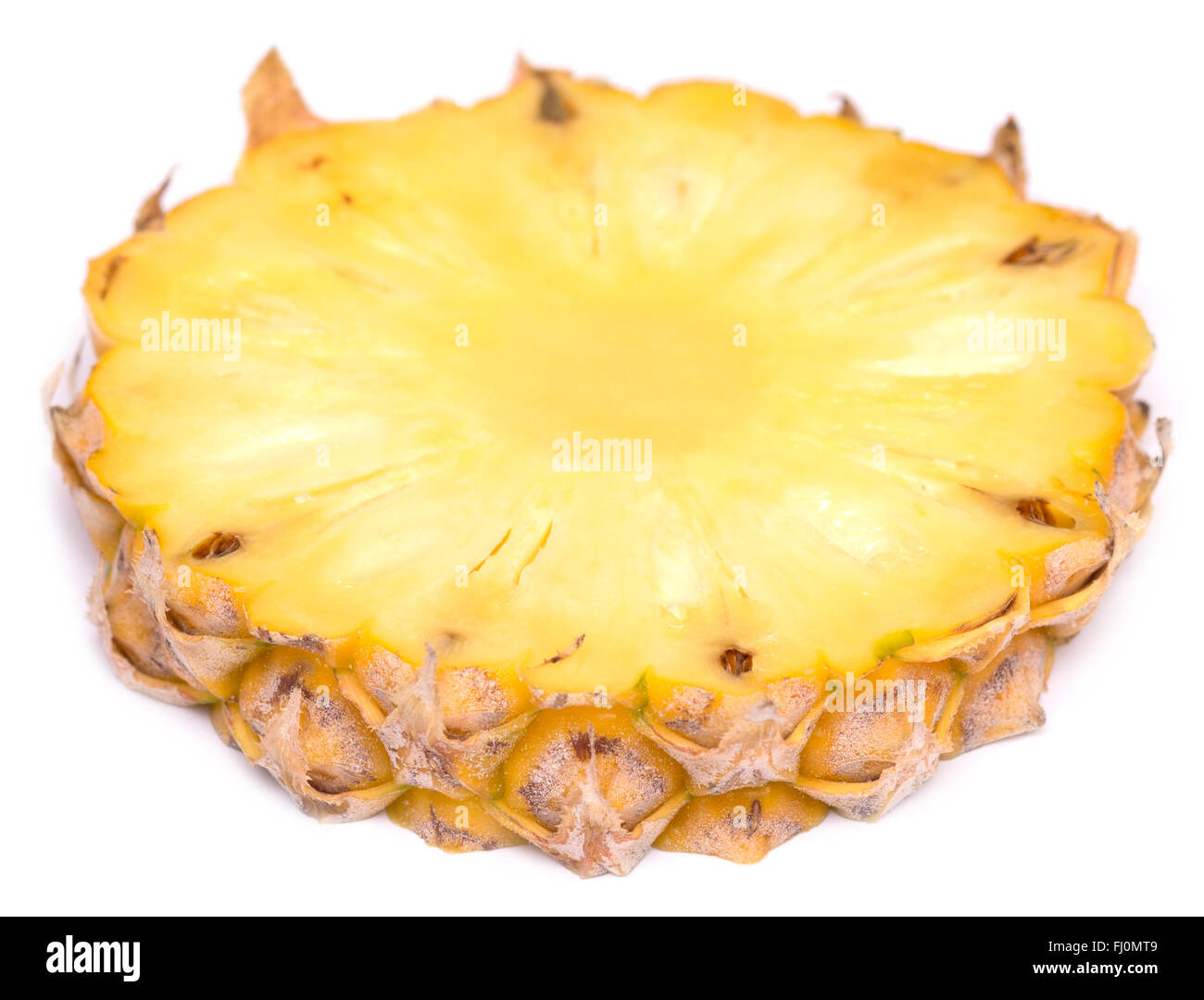 Tranche d'ananas isolé sur fond blanc Banque D'Images