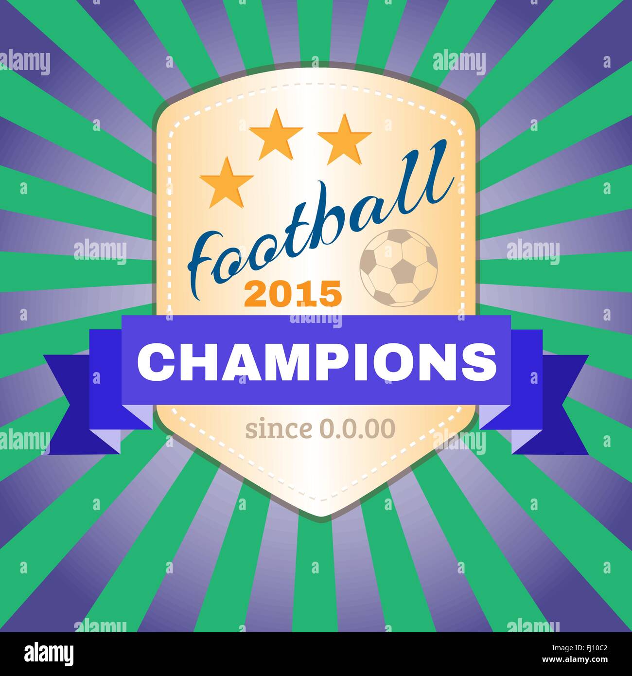 Soccer Football Champions 2015 Insigne campagne publicitaire. Graphiques de promotion du sport. Illustration vecteur de fond numérique. Illustration de Vecteur