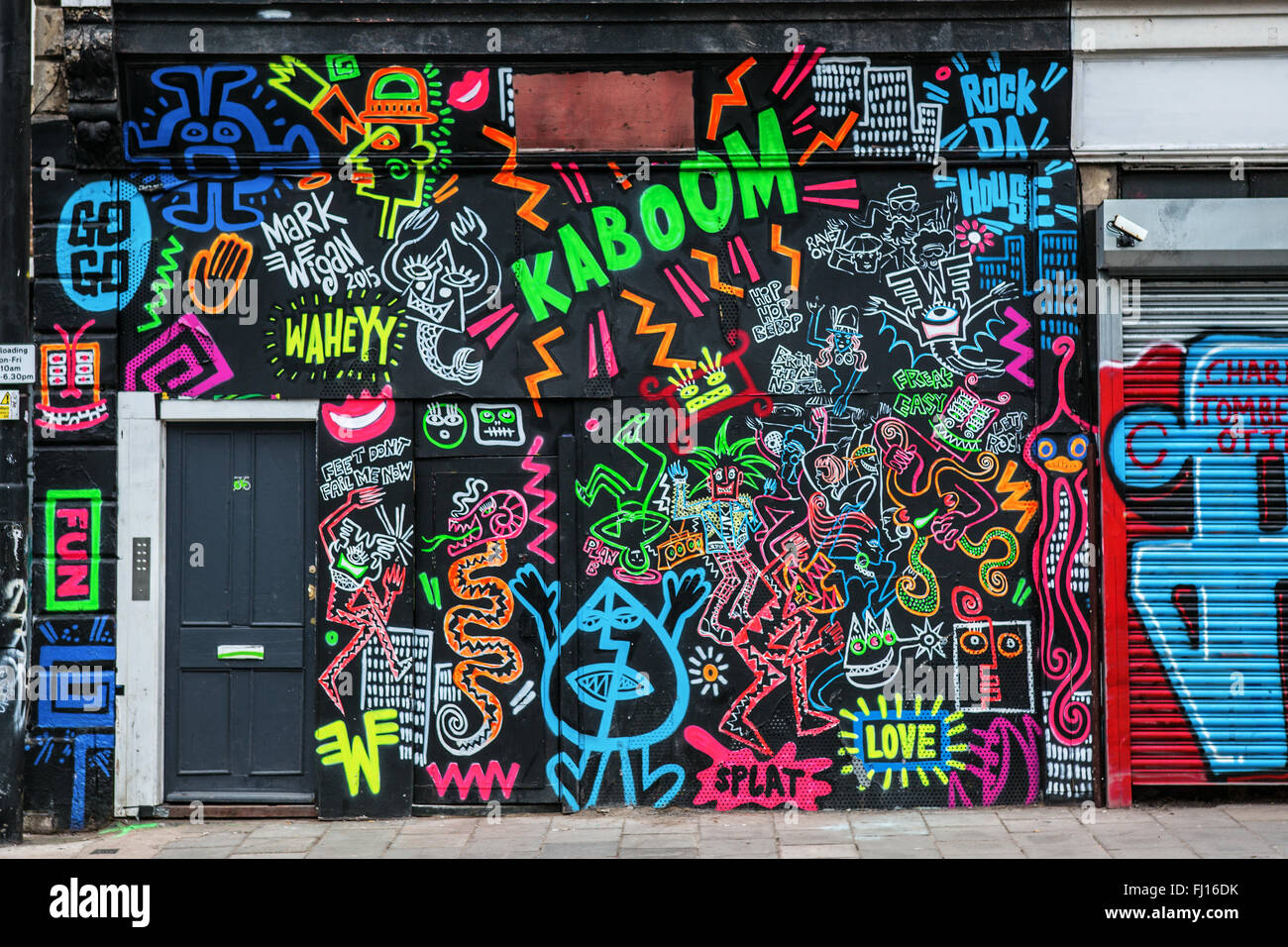 Mur coloré à Bristol Banque D'Images