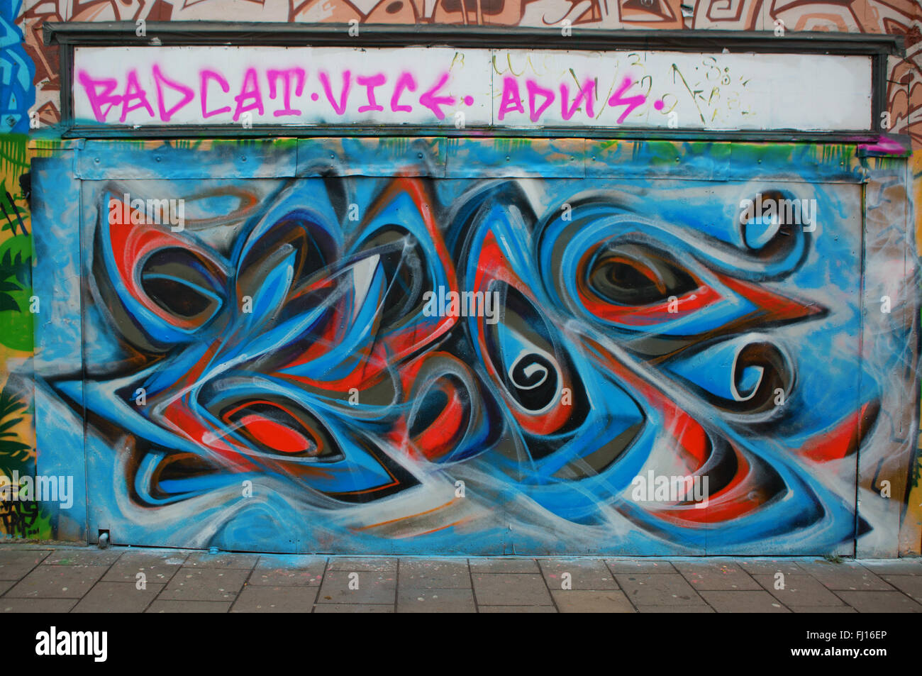 Mur coloré à Bristol Banque D'Images