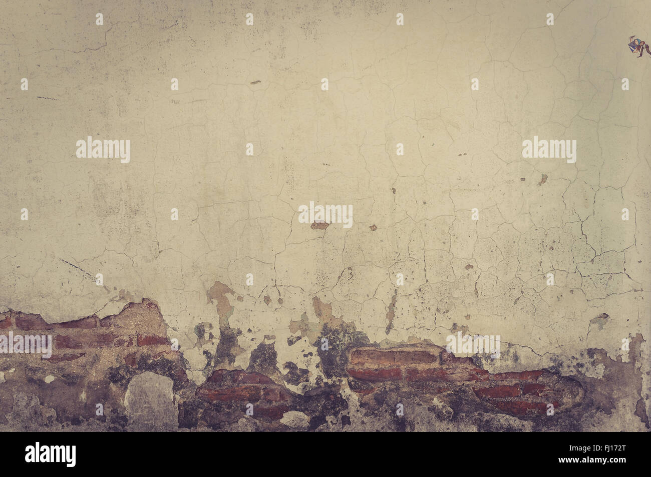 Vieux Mur avec des fissures, l'arrière-plan vintage wall Banque D'Images