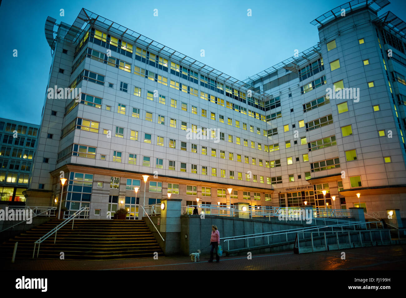 Trinity Bridge House, à Salford Qualité luxe deluxe posh hi-bien riche classe coupé au-dessus de l'argent de l'impôt o Manchester construction hmrc Banque D'Images