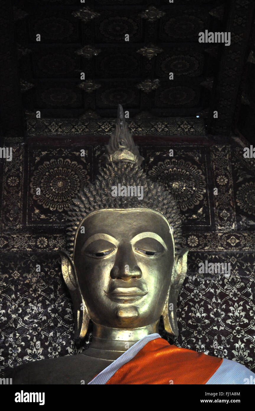 Bouddha, temple de Luang Prabang, Laos Banque D'Images