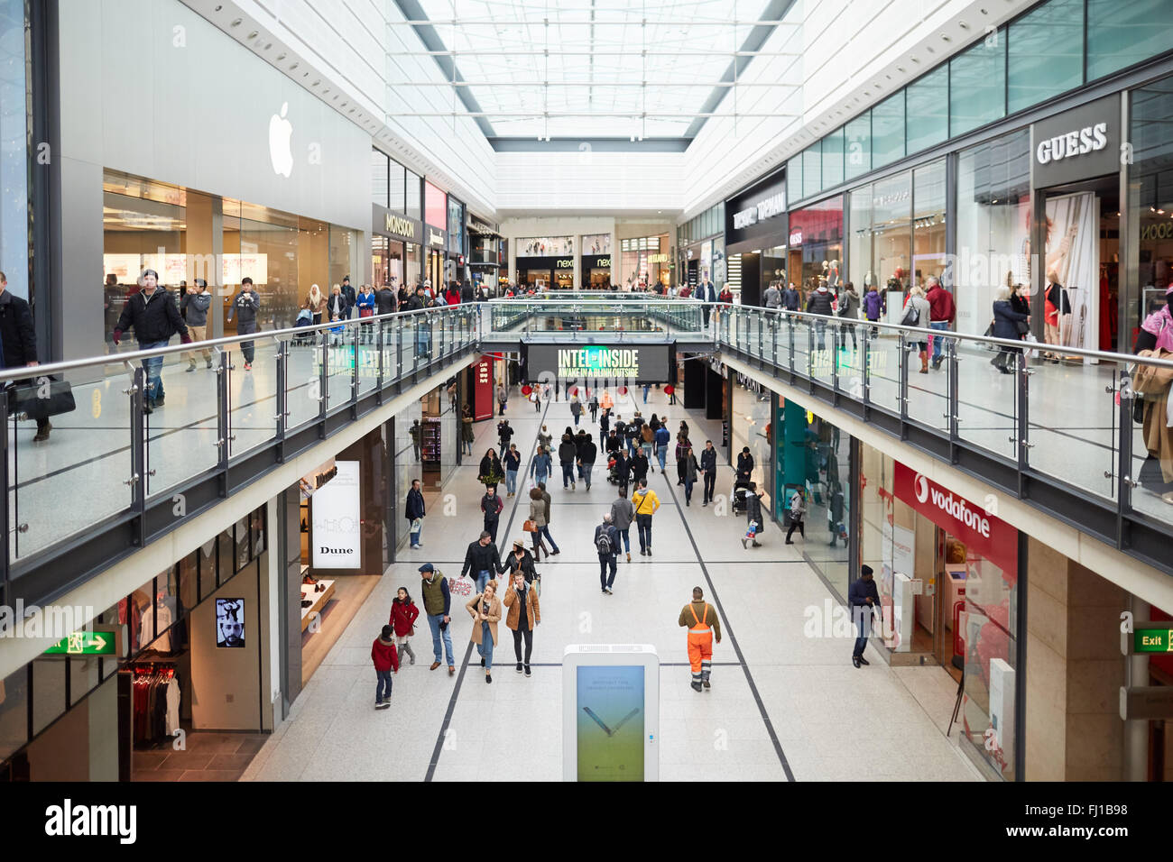 Manchester Arndale Centre Shops shopper store supermarché cité détaillants retail traders o Banque D'Images