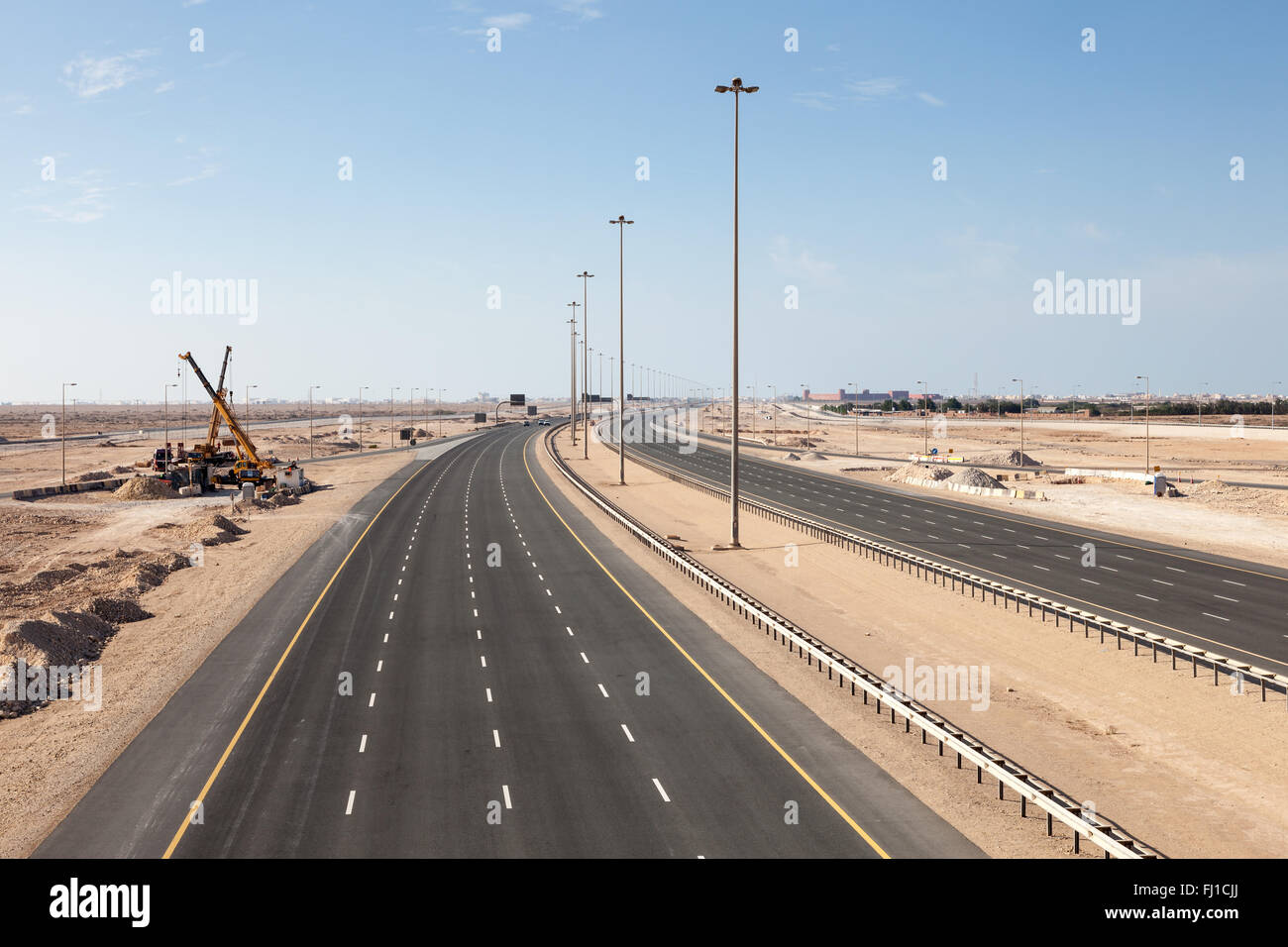 L'autoroute numéro un au Qatar Banque D'Images