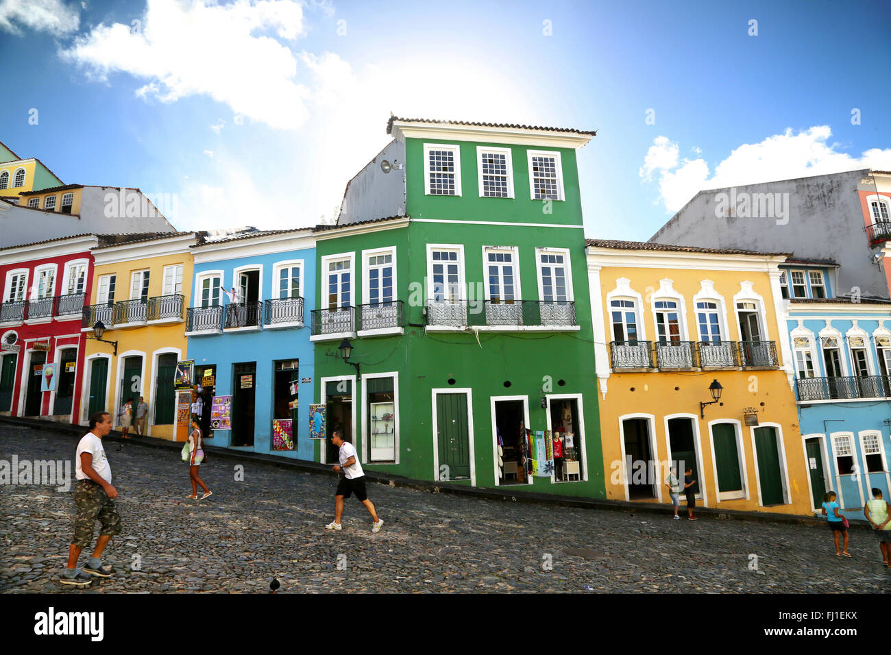 Largo do Pelourinho est un quartier historique situé dans la zone ouest de Salvador de Bahia, au Brésil. Banque D'Images