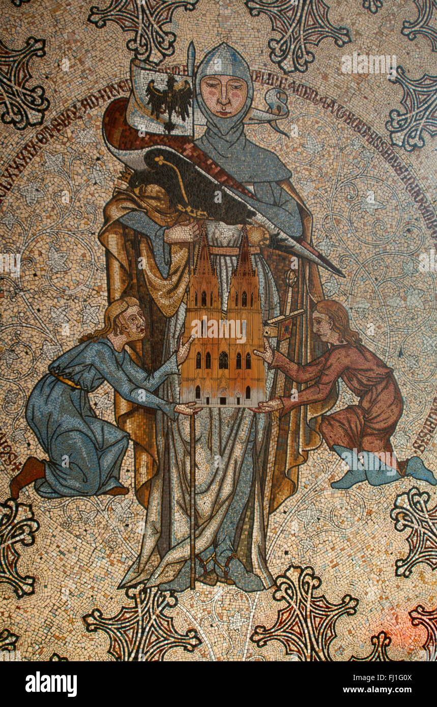 Un détail de la parole à la cathédrale de Cologne, Allemagne Banque D'Images