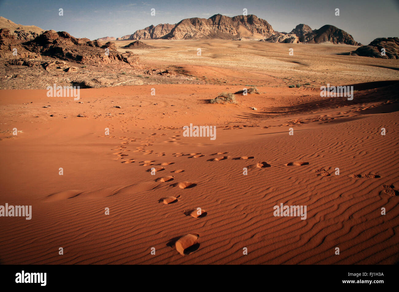 Paysage de Wadi Rum , Jordanie Banque D'Images