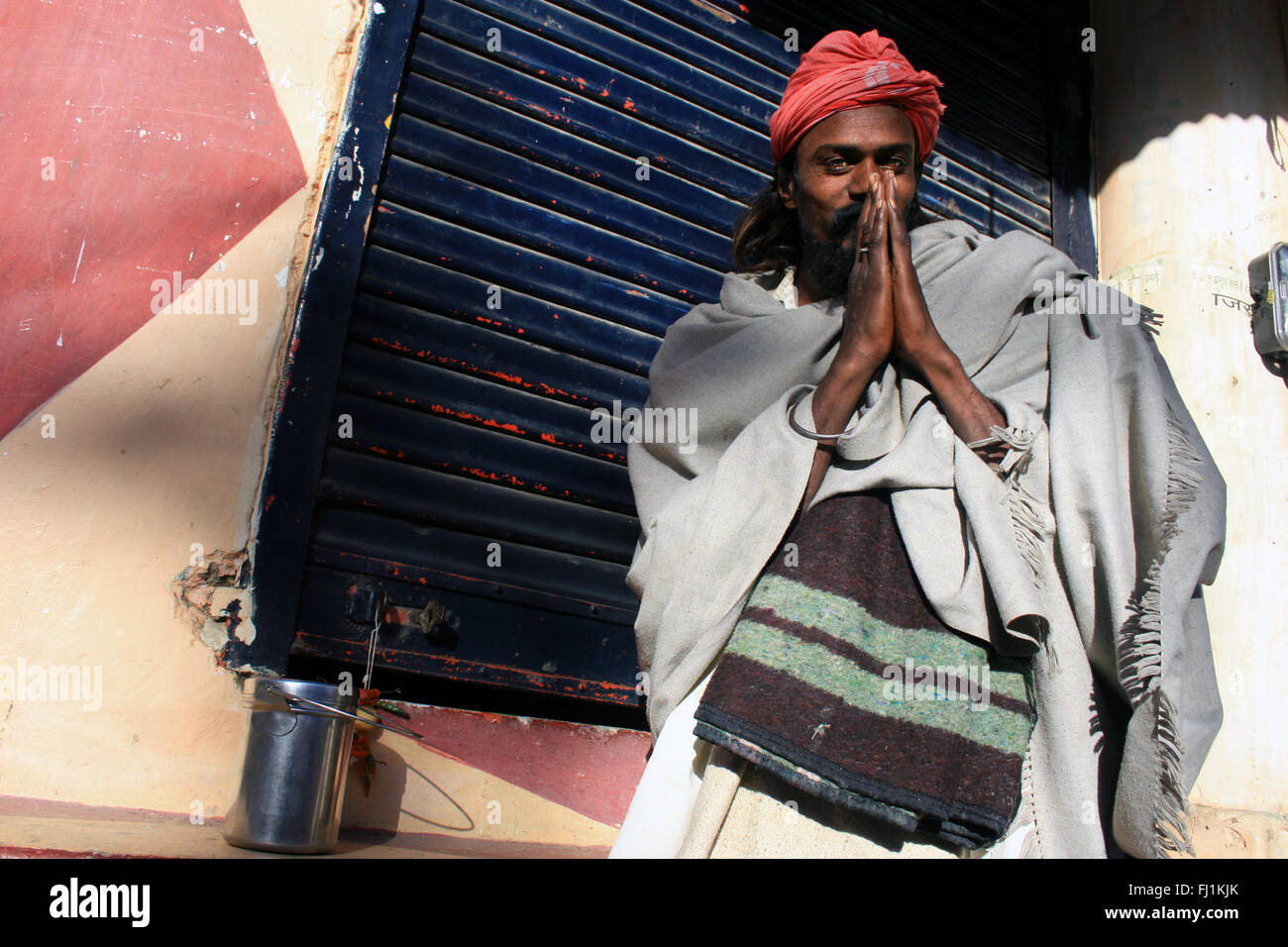 Sadhu / saint homme hindou à Pushkar , Inde Banque D'Images