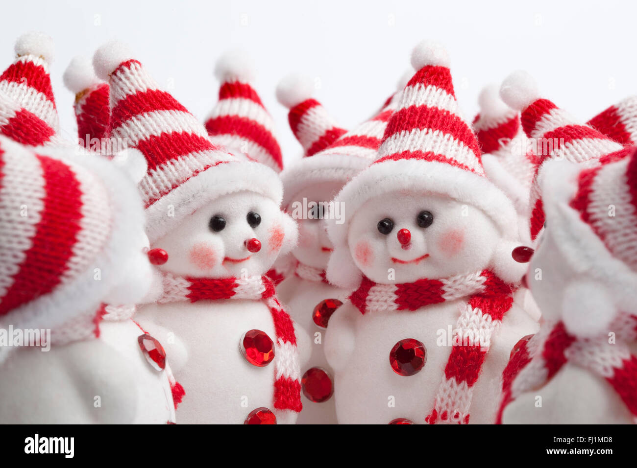 Peu de société comme décoration snowmen Banque D'Images Peu de société comme décoration snowmen Banque D'Images