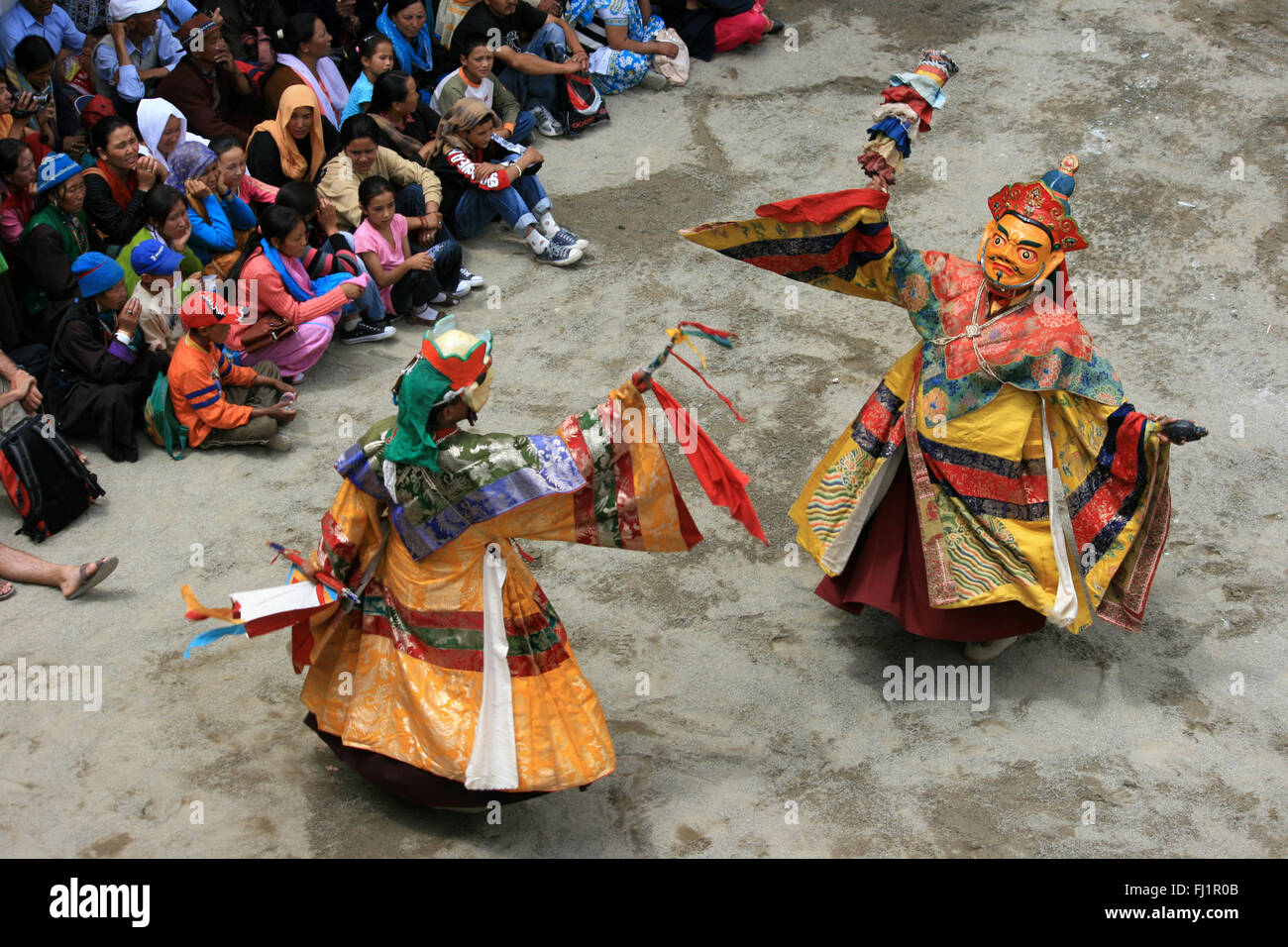Célébrations au monastère de Hemis gompa près de Leh au Ladakh, Inde Banque D'Images