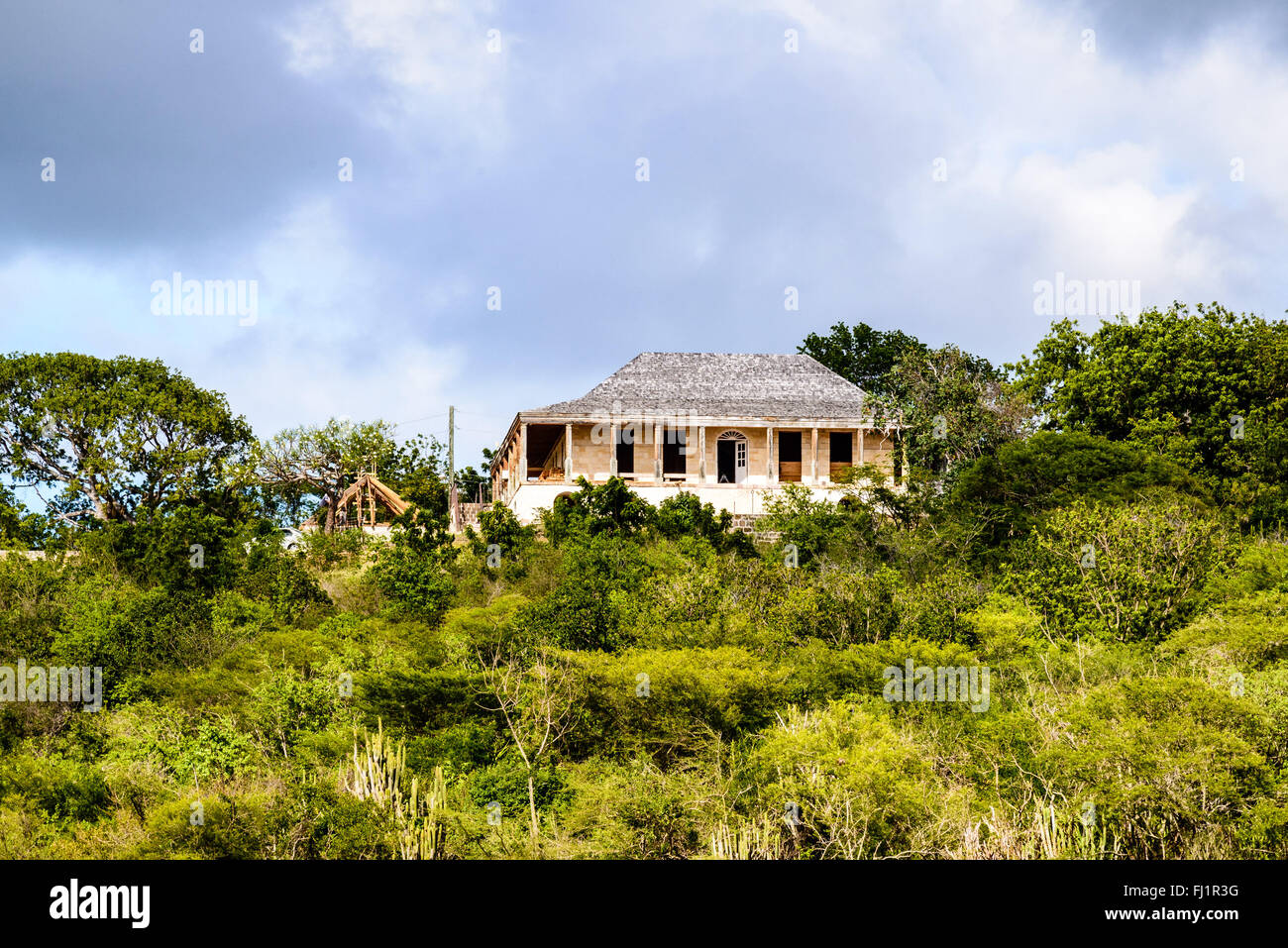 Clarence House, donnant sur Nelson's Dockyard, English Harbour, Antigua Banque D'Images