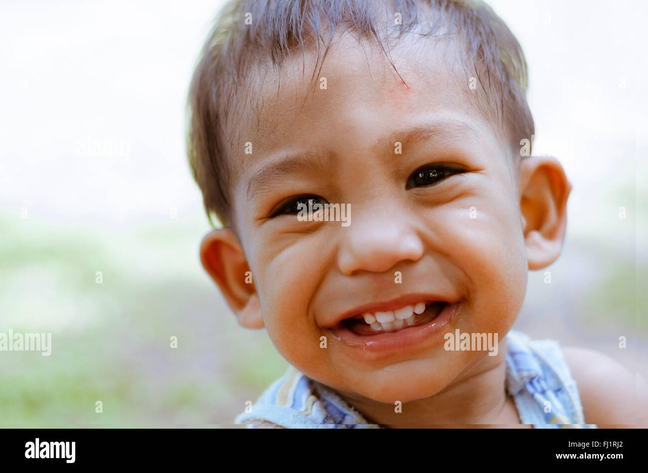 Asian Boy Smile (close up). Banque D'Images