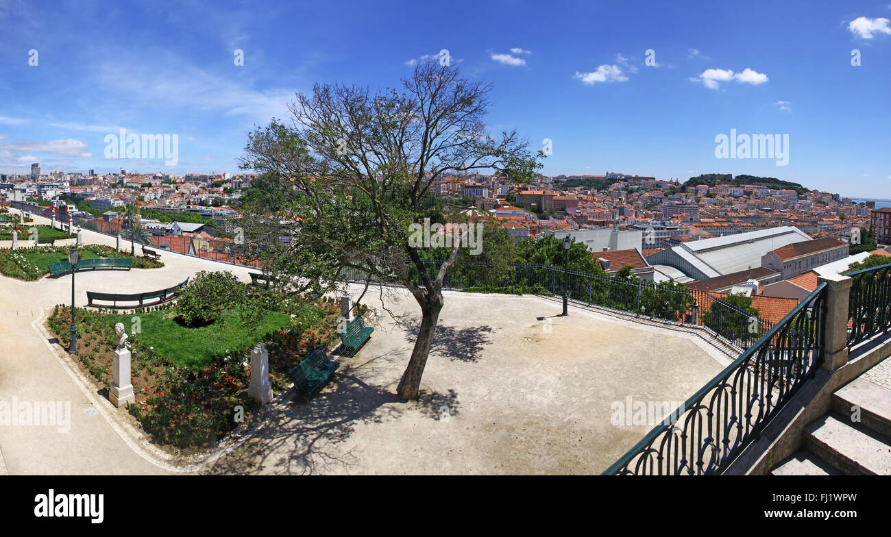 Vue panoramique de la ville de Lisbonne, Portugal Banque D'Images