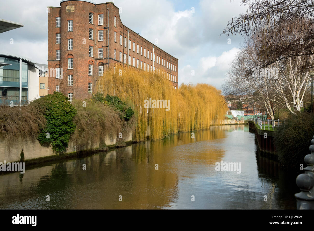 Images autour de la rivière Wensum Norwich près du quai côté montrant les bâtiments, monuments et Banque D'Images