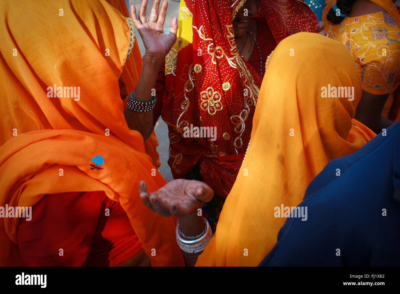 Pushkar mela juste chameau , personnes , Scène de rue et l'atmosphère Banque D'Images