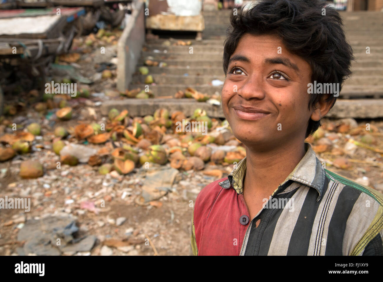 Portrait de jeune homme à Dhaka, Bangladesh Banque D'Images