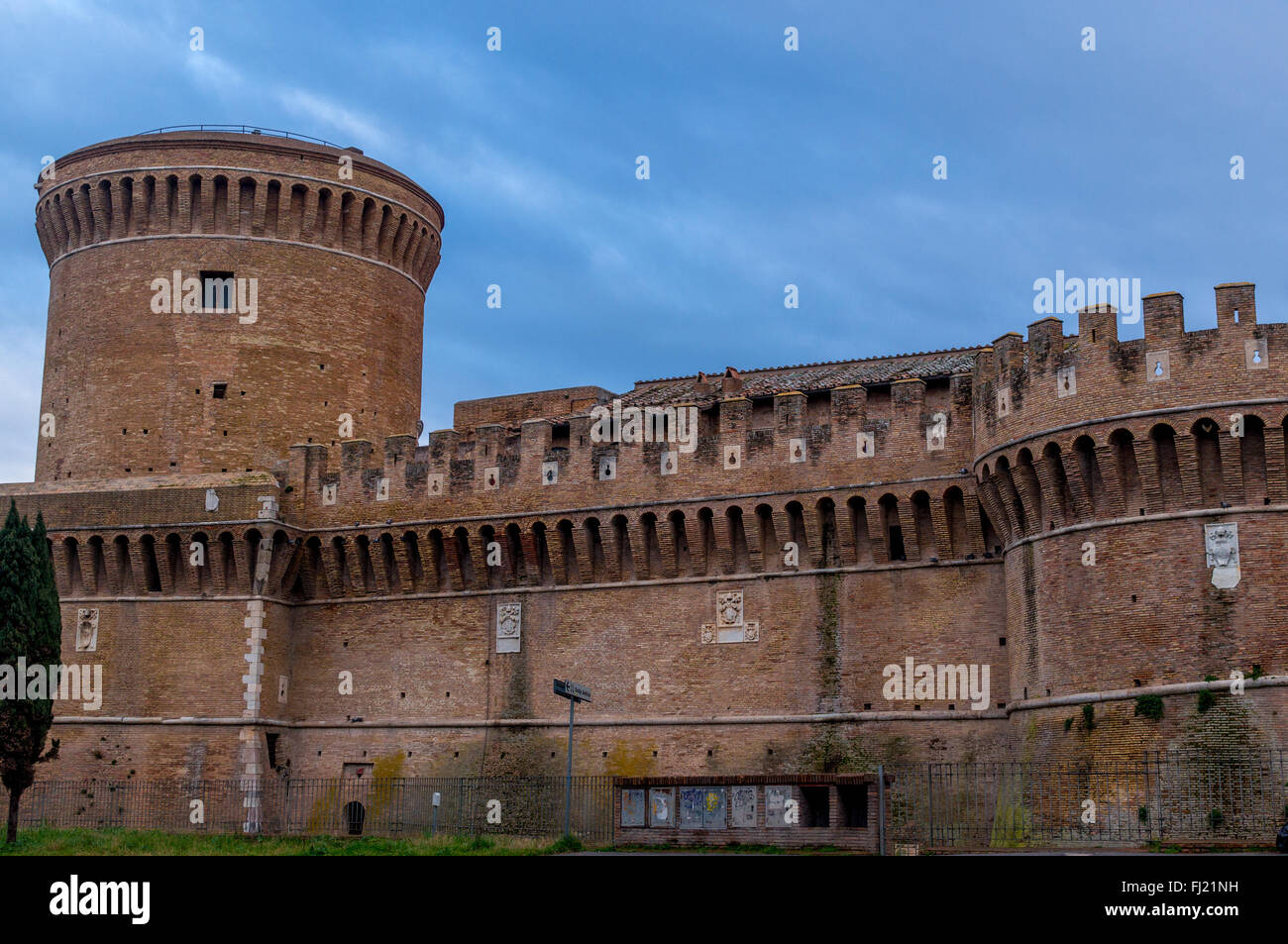 Le Château de Jules II à Ostia Antica Banque D'Images