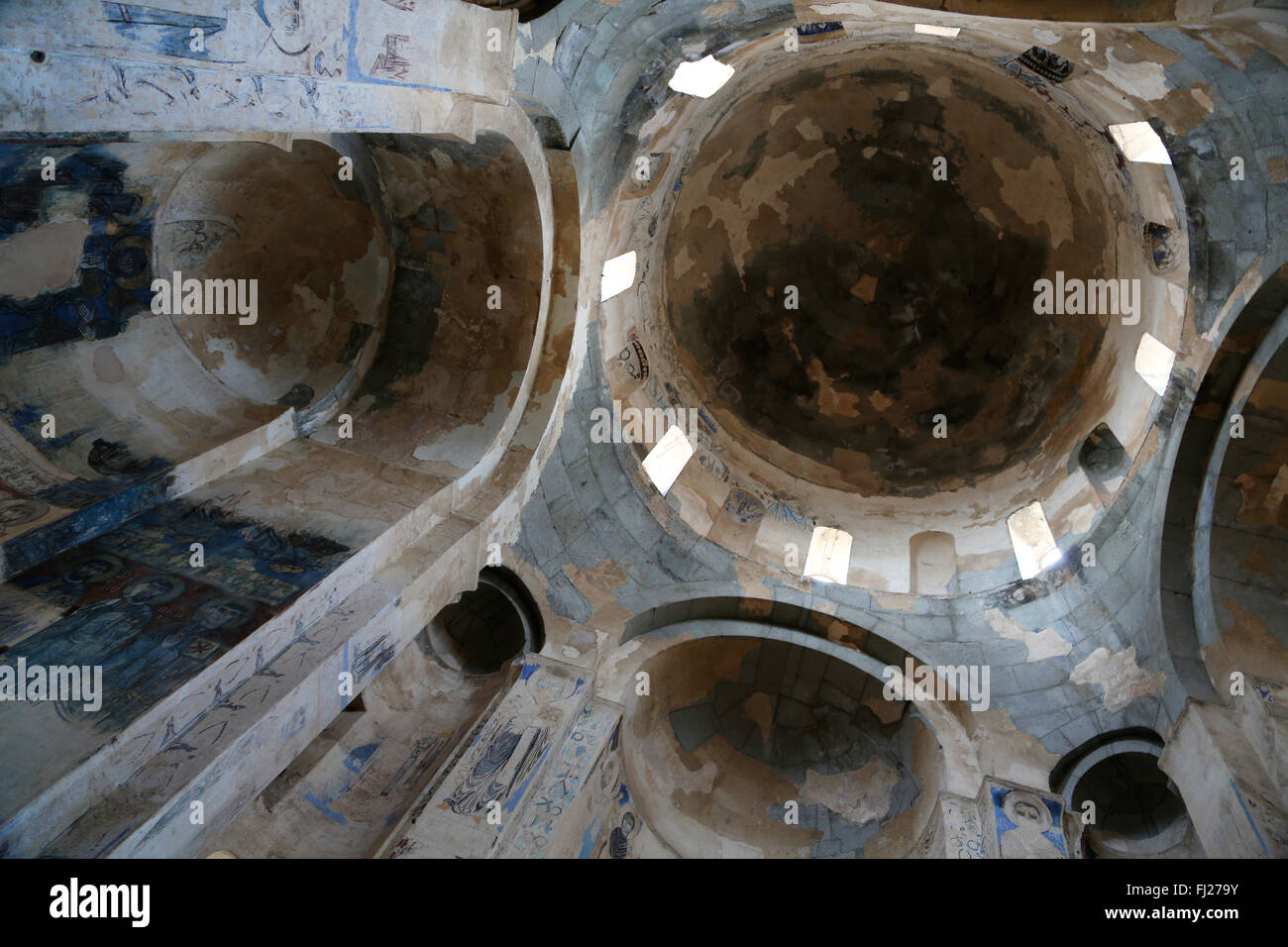 A l'intérieur de l'Église sur l'île Akdamar sur le lac Van Banque D'Images