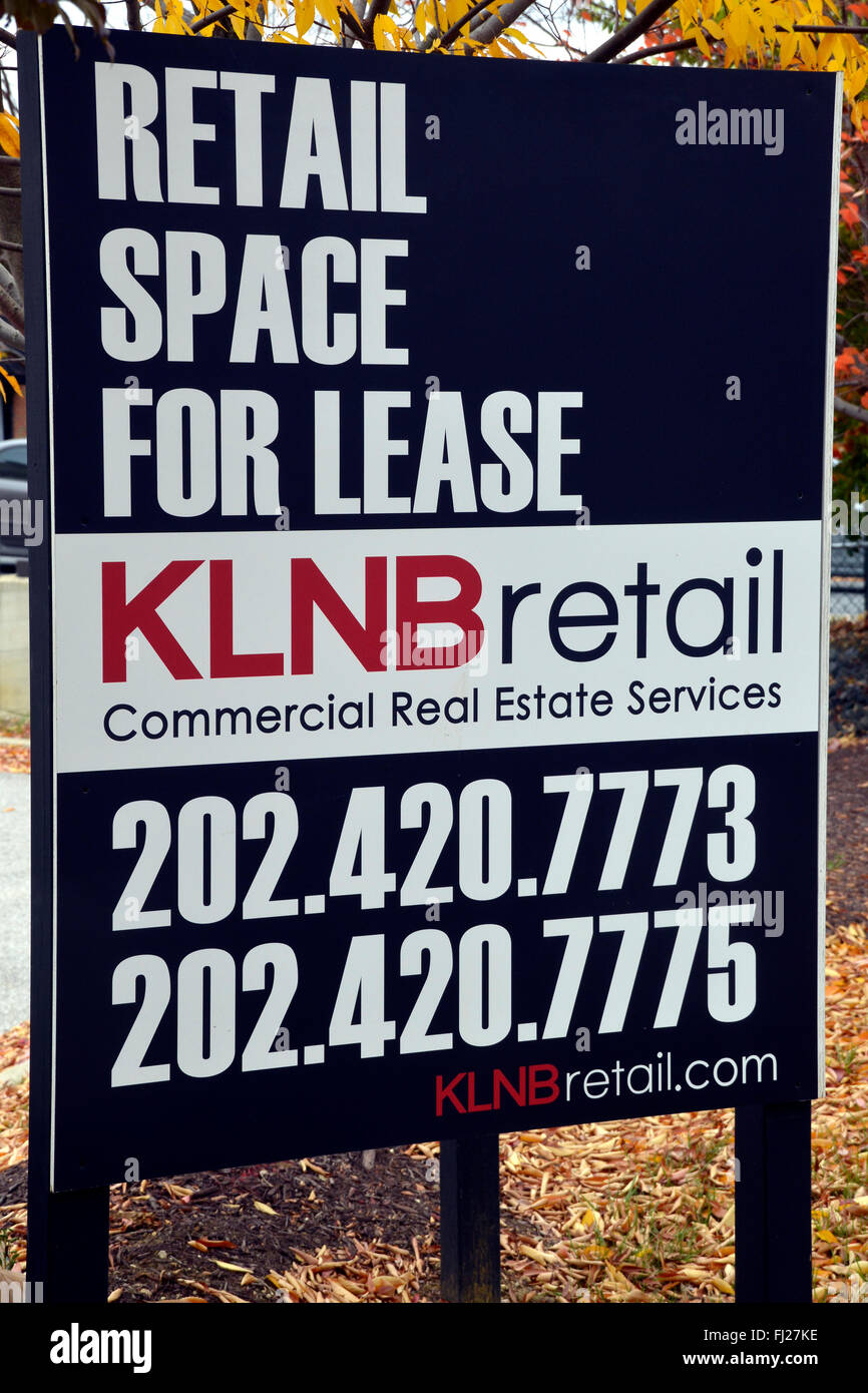 L'espace de vente au détail sign Banque D'Images