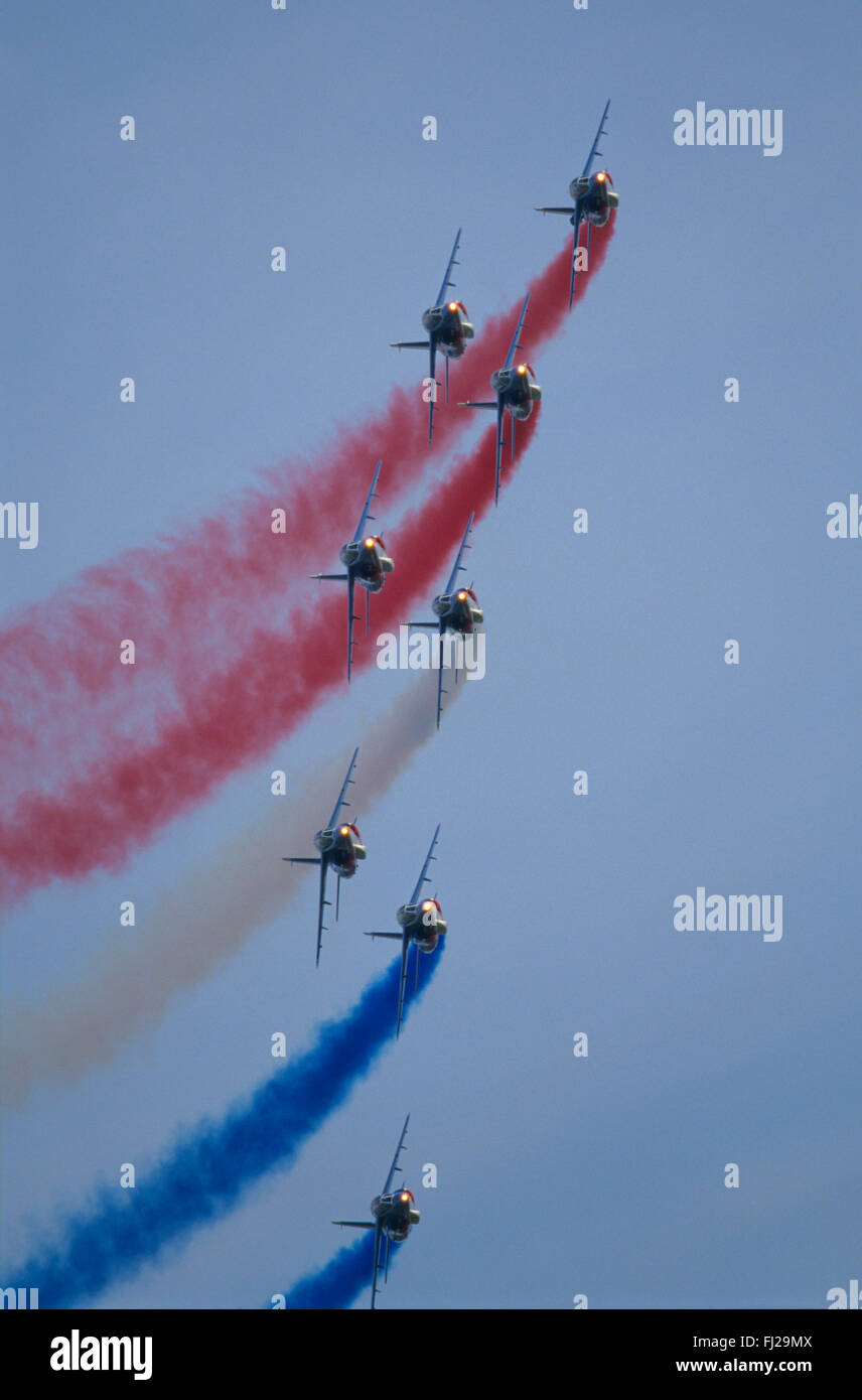Bouches-du-Rhône (13), base aerienne de Salon de Provence, La Patrouille de France // France, Bouches-du-Rhône (13), base aérienne de Banque D'Images