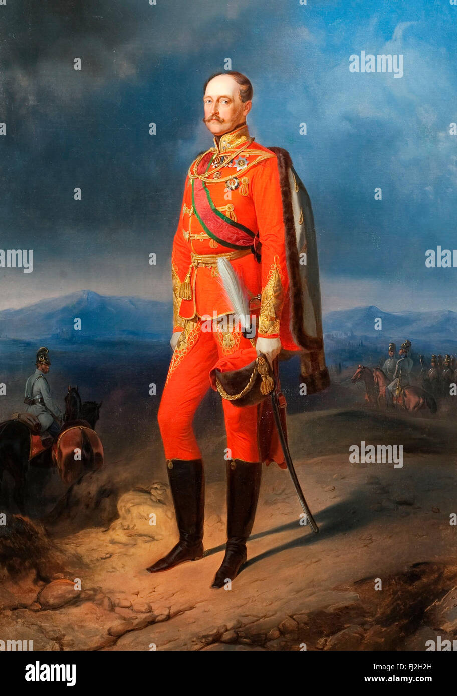 Portrait de l'empereur russe Nicolas Ier en uniforme autrichien Banque D'Images