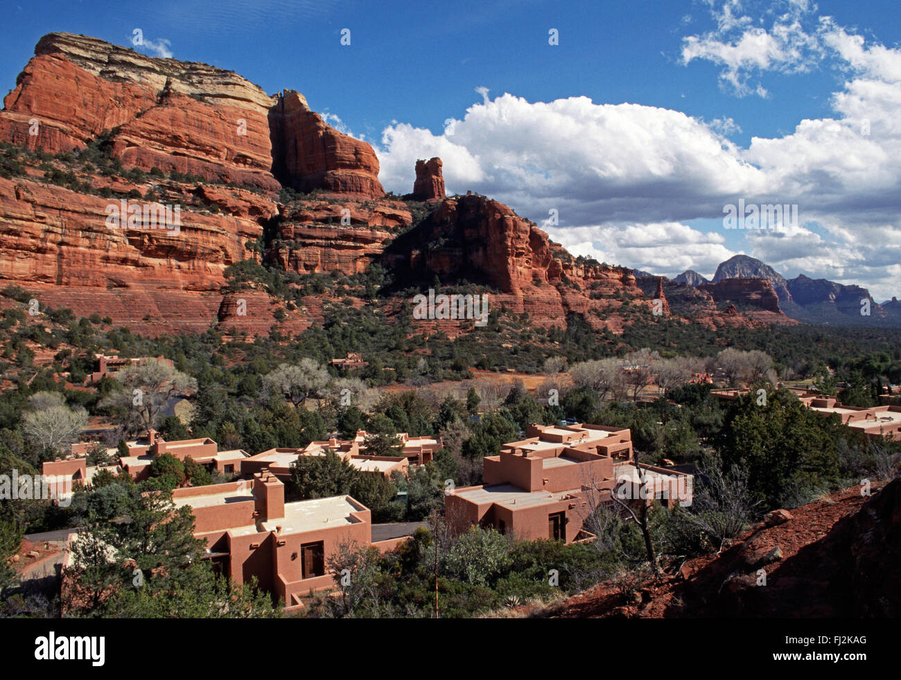 À Haciendas Enchantment Resort, BOYNTON CANYON, une zone avec de nombreuses anciennes ruines amérindiennes - Sedona, Arizona Banque D'Images