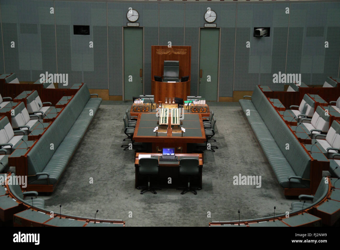 La Chambre des représentants au parlement australien à Canberra en Capital Hill. Banque D'Images