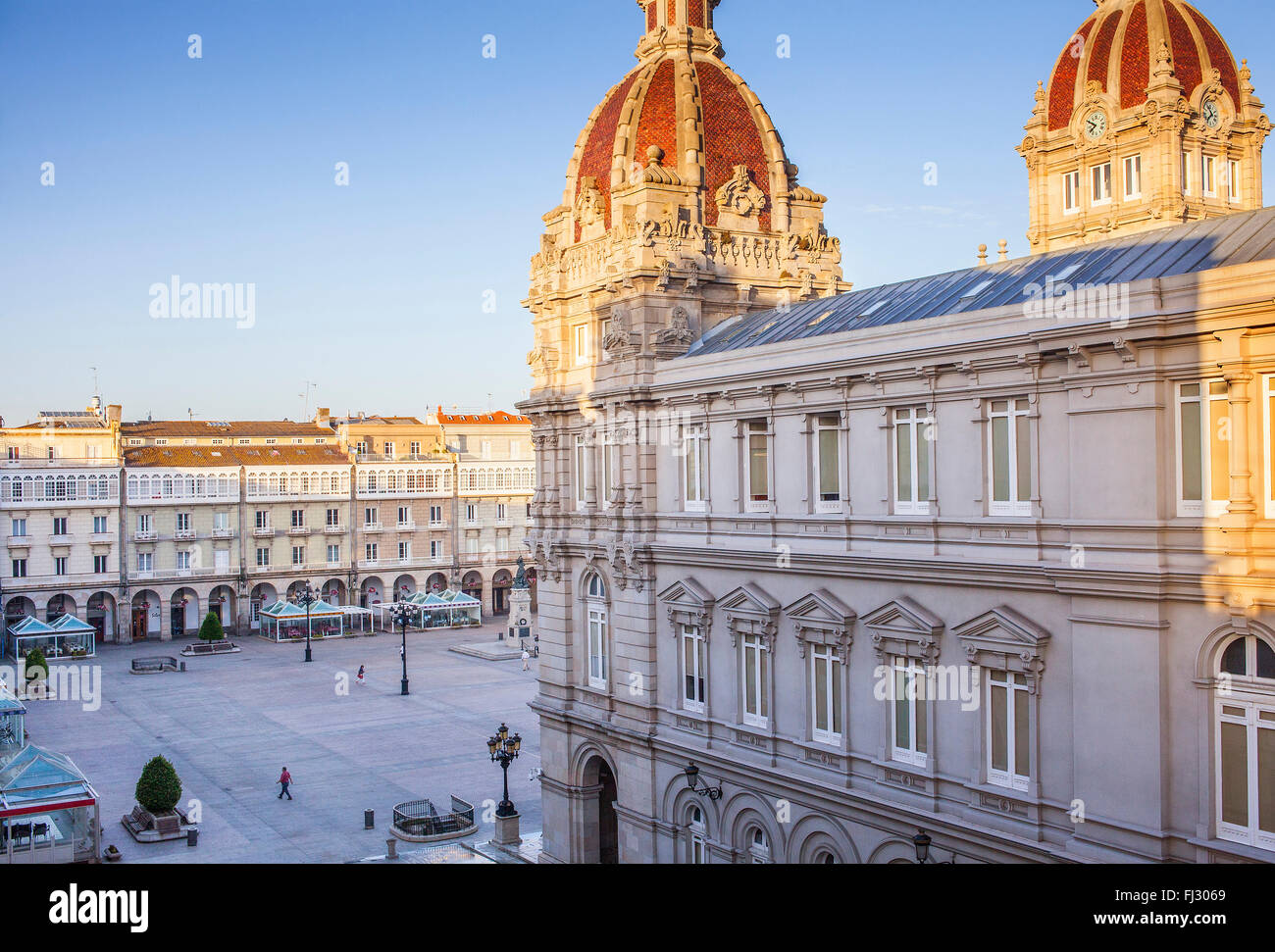 Plaza de Maria Pita, ville de La Corogne, Galice, Espagne Banque D'Images