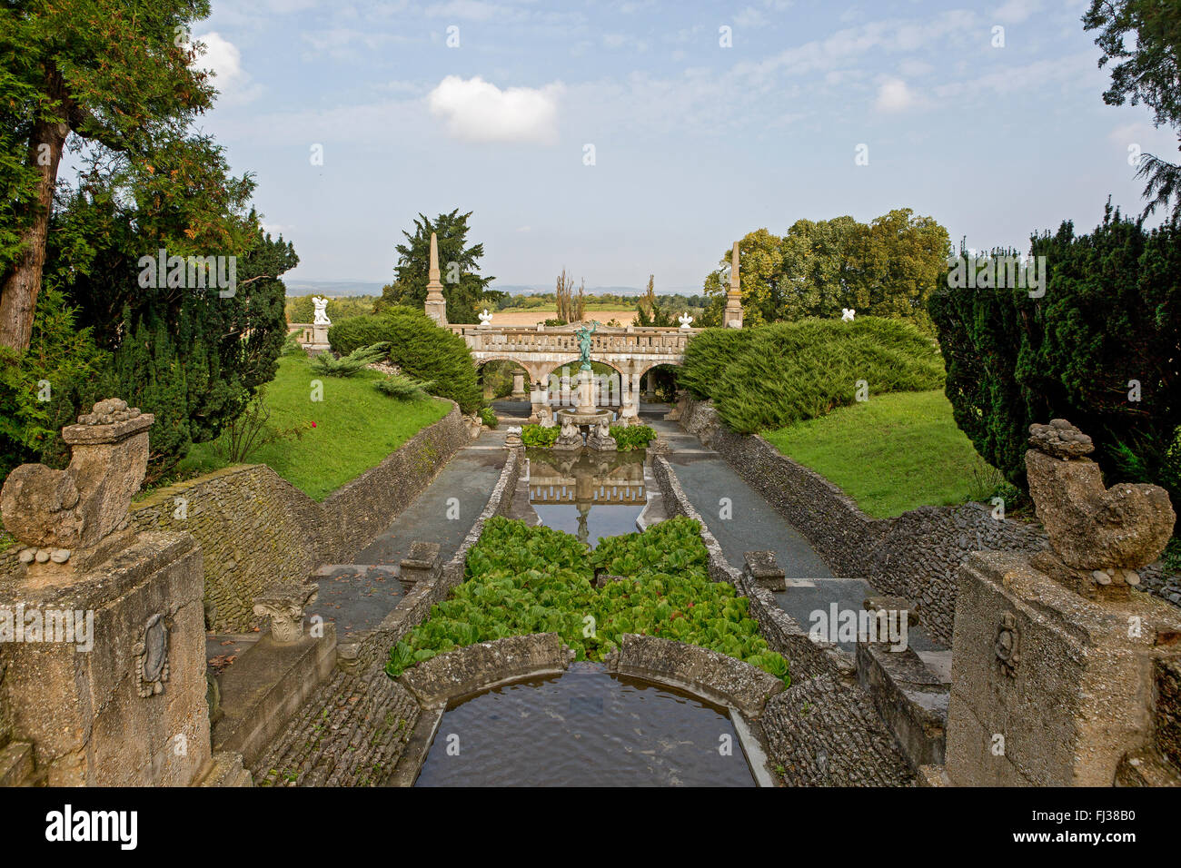 Parc du Château Roseburg, Ballenstedt, Allemagne Banque D'Images