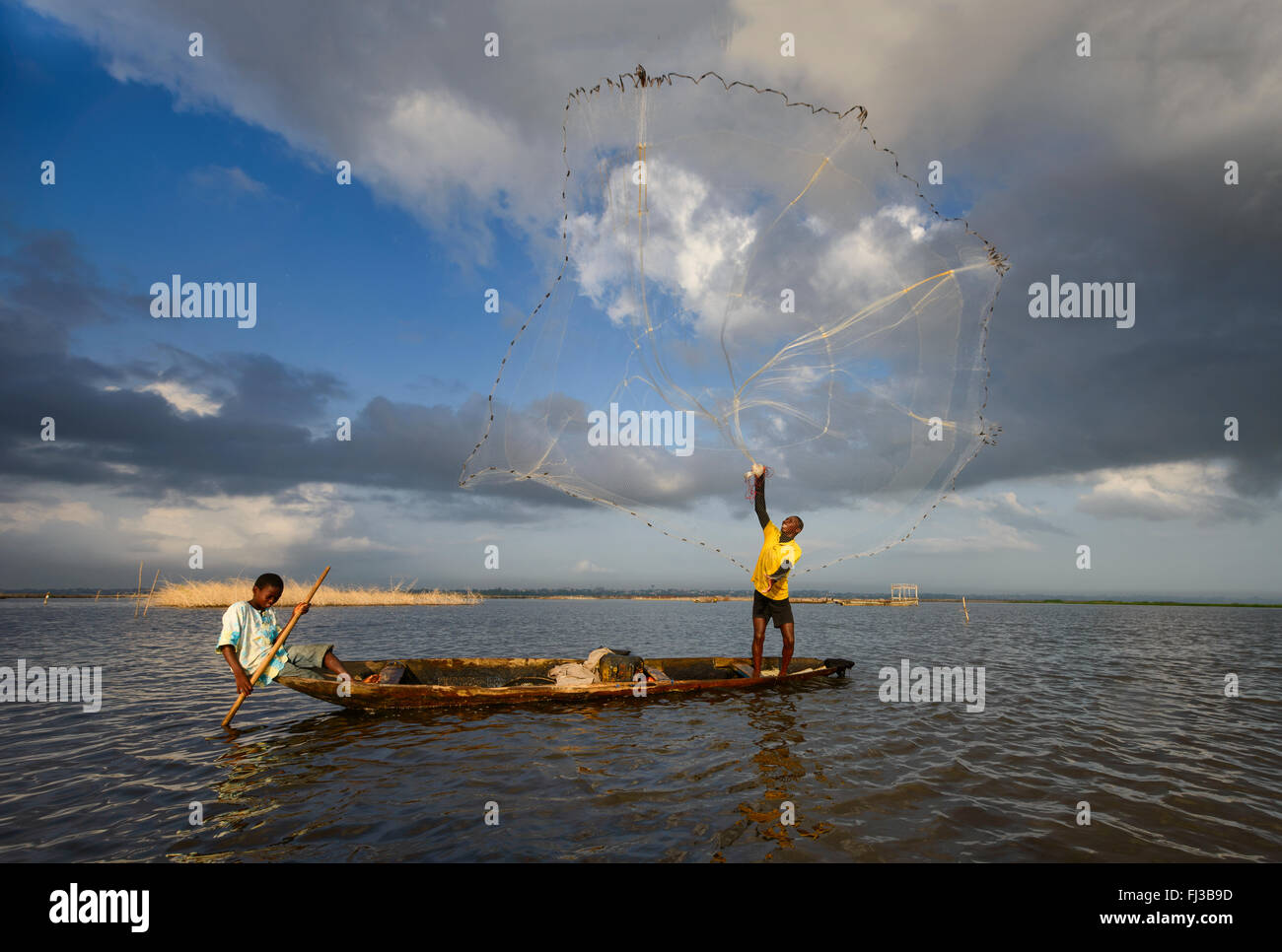 Les gens de Ganvié, Bénin, Afrique Banque D'Images