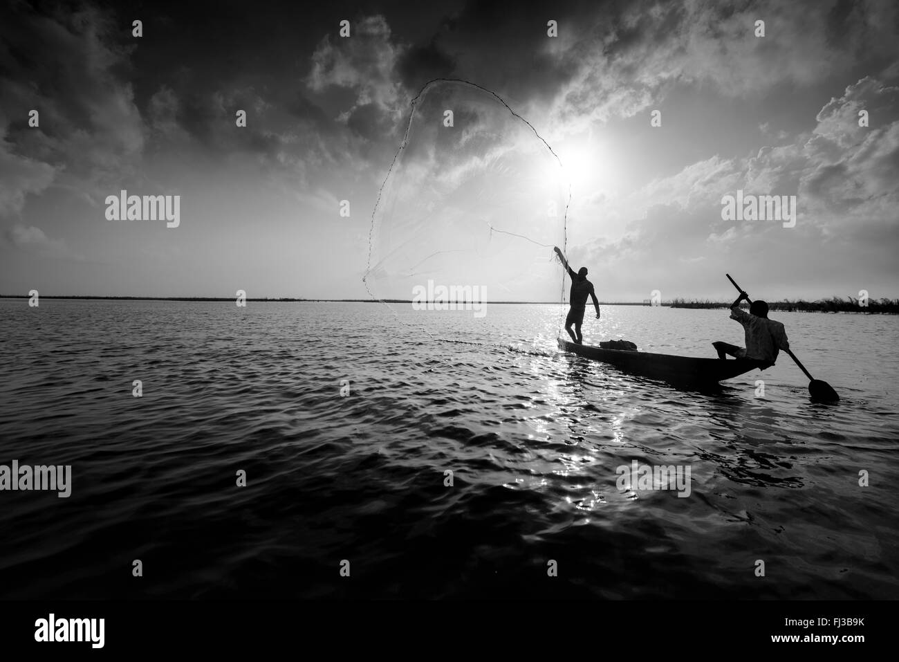 Les gens de Ganvié, Bénin, Afrique Banque D'Images