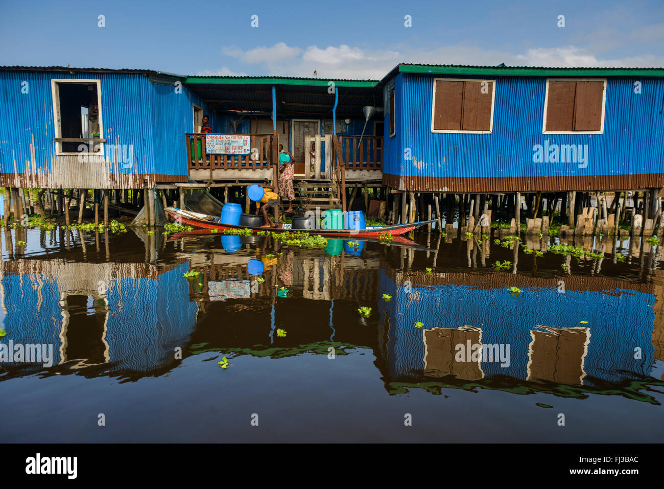 Ganvié, Bénin, Afrique Banque D'Images