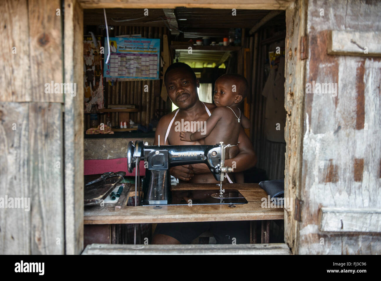 Les gens de Ganvié, Bénin, Afrique Banque D'Images