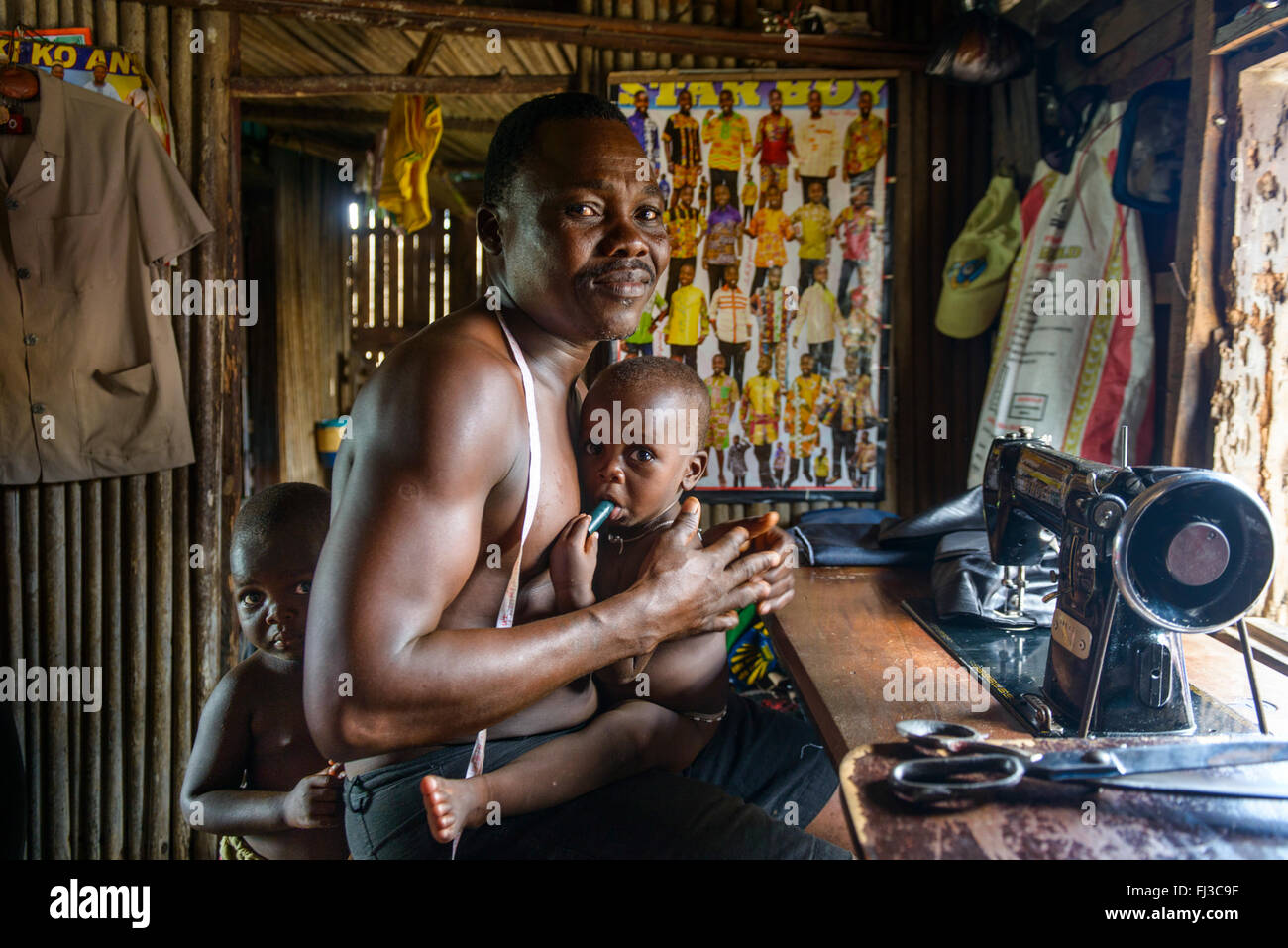 Les gens de Ganvié, Bénin, Afrique Banque D'Images