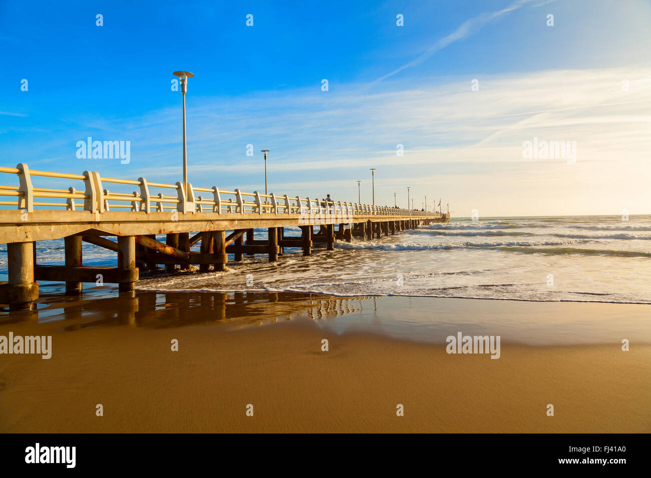 Forte dei Marmi en Versilia pier view Banque D'Images