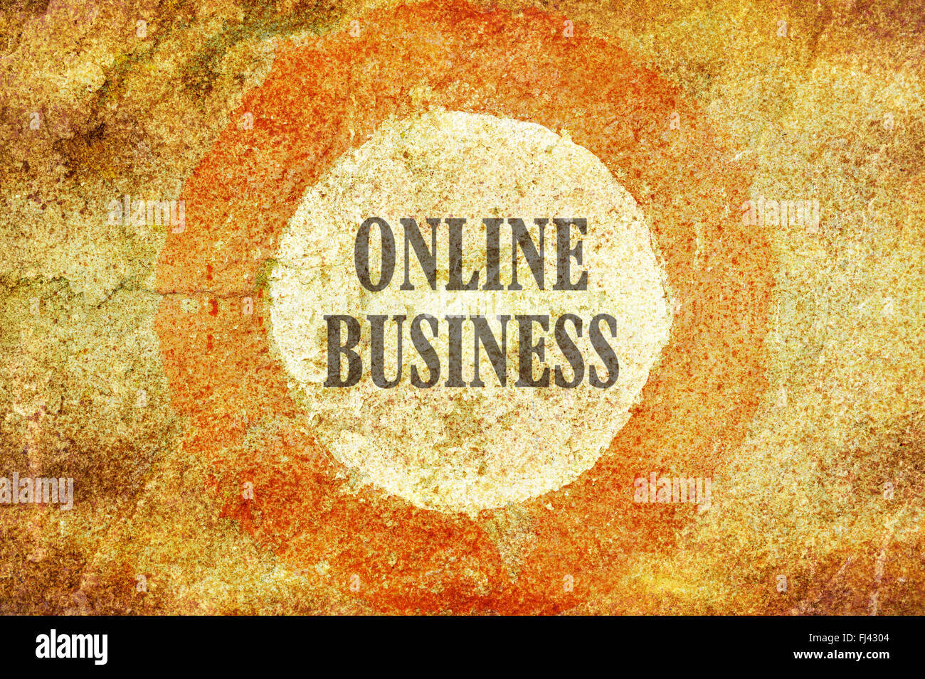 En ligne de texte écrit à l'intérieur de l'entreprise un cercle rouge sur fond texturé Banque D'Images