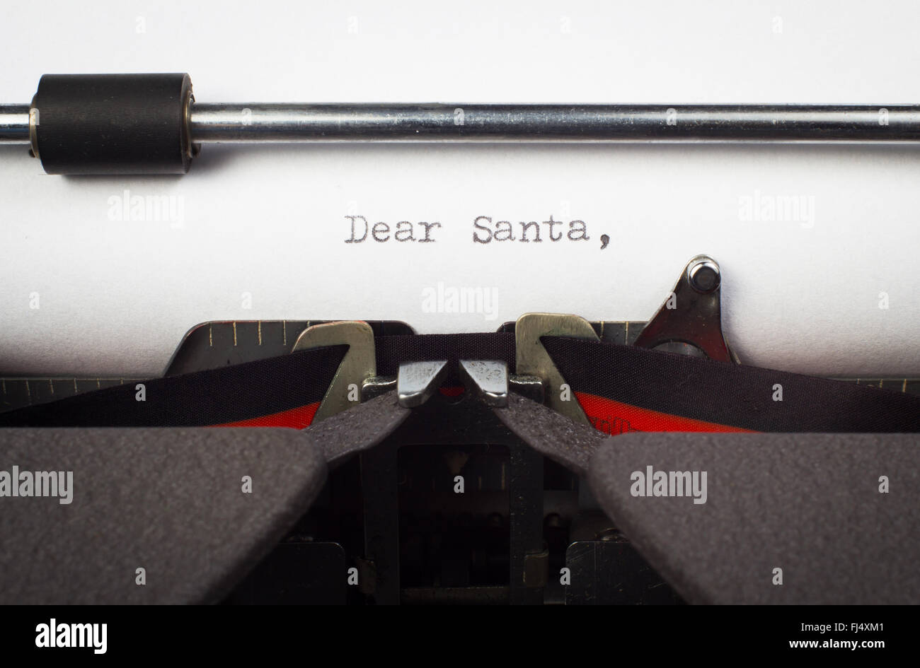 'Cher Santa' lettre sur machine à écrire Banque D'Images
